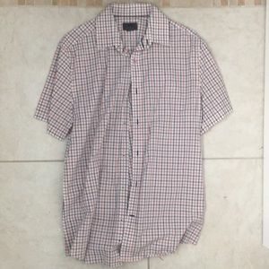 Men’s H&M Short Sleeve Button-Up Dress Shirt Plaid